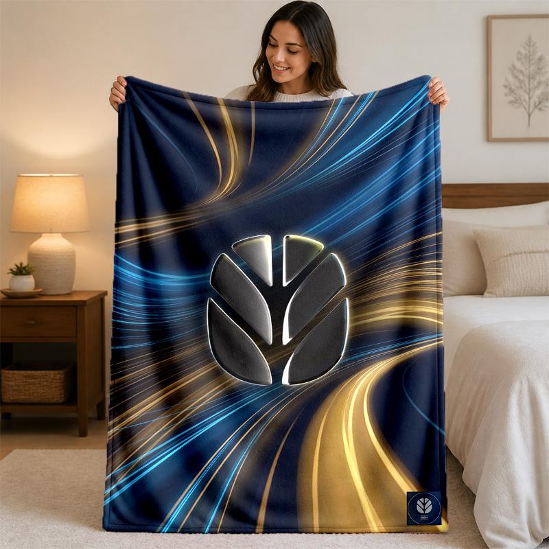 New Holland Print Flannel Blanket Cozy Lightweight Plush Throw Blanket For Bed Sofa Household Use