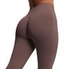 High-Waisted Peach Seamless Yoga Pants for Women - Hip-Lifting, Three-Section Design for Fitness & Running