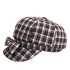 Korean-style vintage plaid beret for women, versatile for spring and autumn, makes the face look smaller, niche cloud-style artist hat