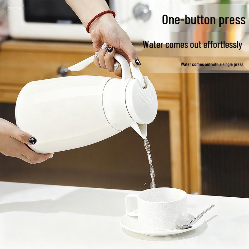Large Capacity Insulated Thermos Flask: Portable, Modern Hot Water Bottle for Students