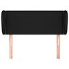 VidaXL Tête de lit avec oreilles Noir 103x23x78-88 cm Tissu3116996