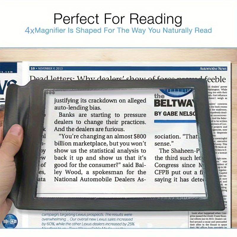 1/2pcs Durable Pvc Material 3X Large Page Magnifying Glass - Handheld, Full-View Reading Aid
