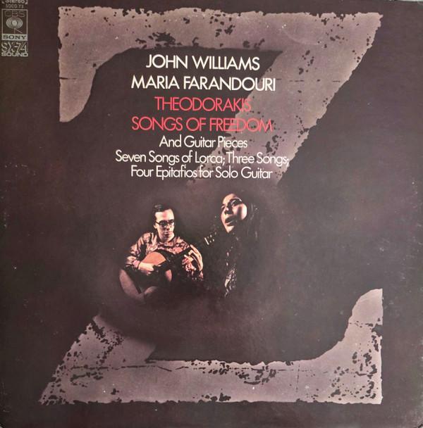 

LP Record JOHN WILLIAMS MARIA FARANDOURI Songs And Guitar Pieces By Theodora SOCO73 CBS SONY 1974 Japan World Music Used