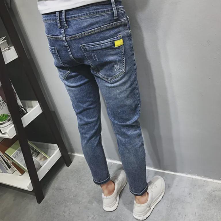 Vielseitige Herren Slim-Fit Trendige Neun-Punkte-Jeans