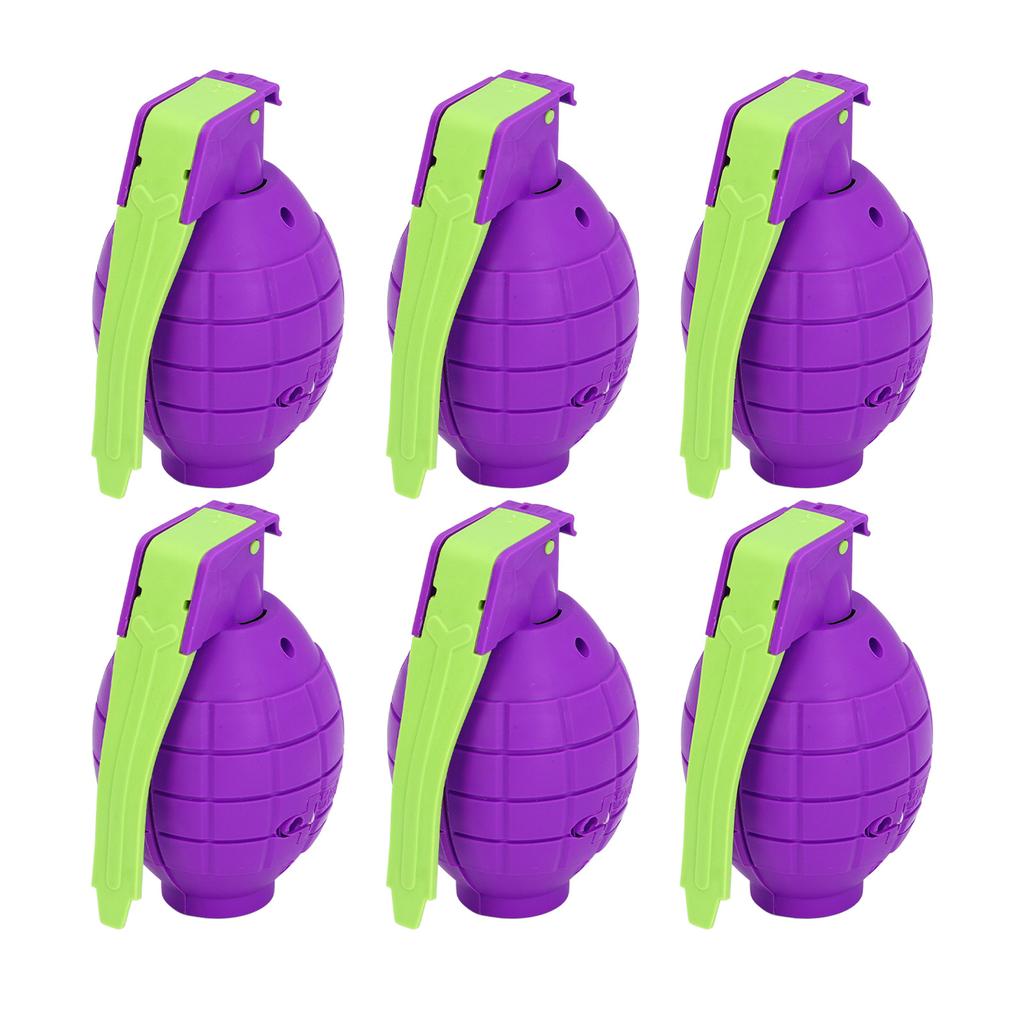 6pcs Kids Toy Hand Grenades Pretend Role Play Plastic Grenades Toys with Realistic Sound Effects