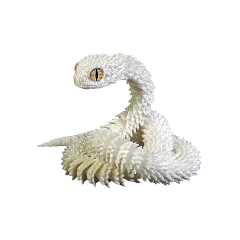 30-60cm 3D Printed Snake Flexible Joint Snake Model Toy Printed Figure Office Desktop Decor Ornament Birthday Gift Stress Relief