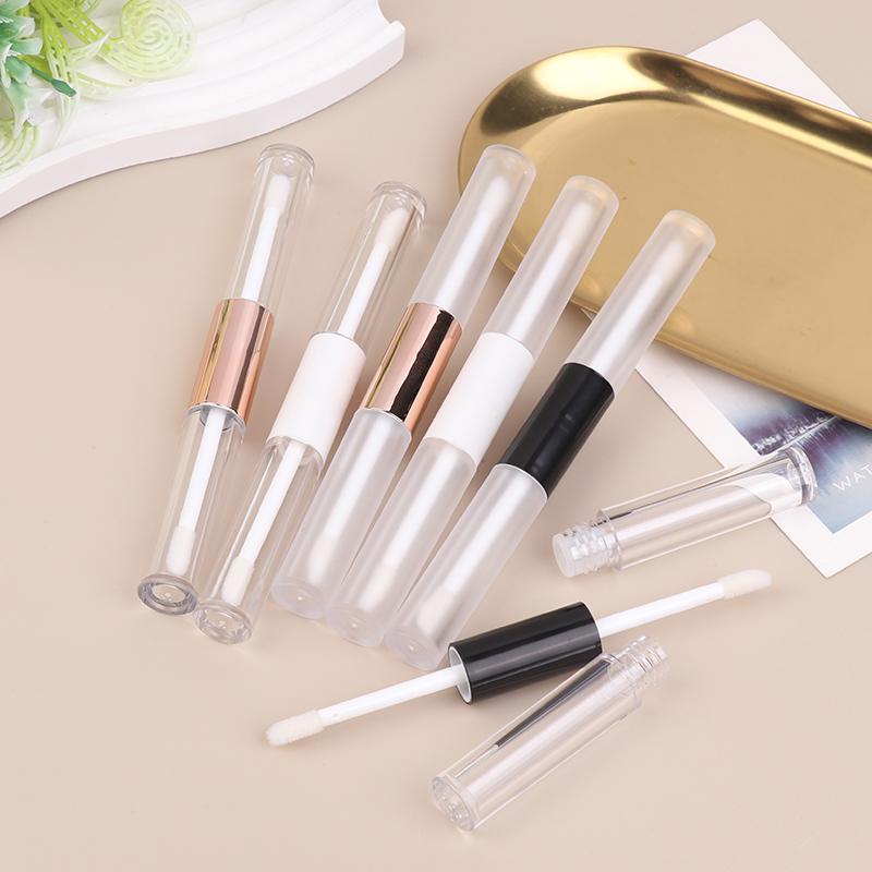 Double Head Clear Empty Mascara Tube With Wand Diy Eyeliner Tube Lip Gloss Bottle Packaging Eyelash Cosmetic Container Bottle