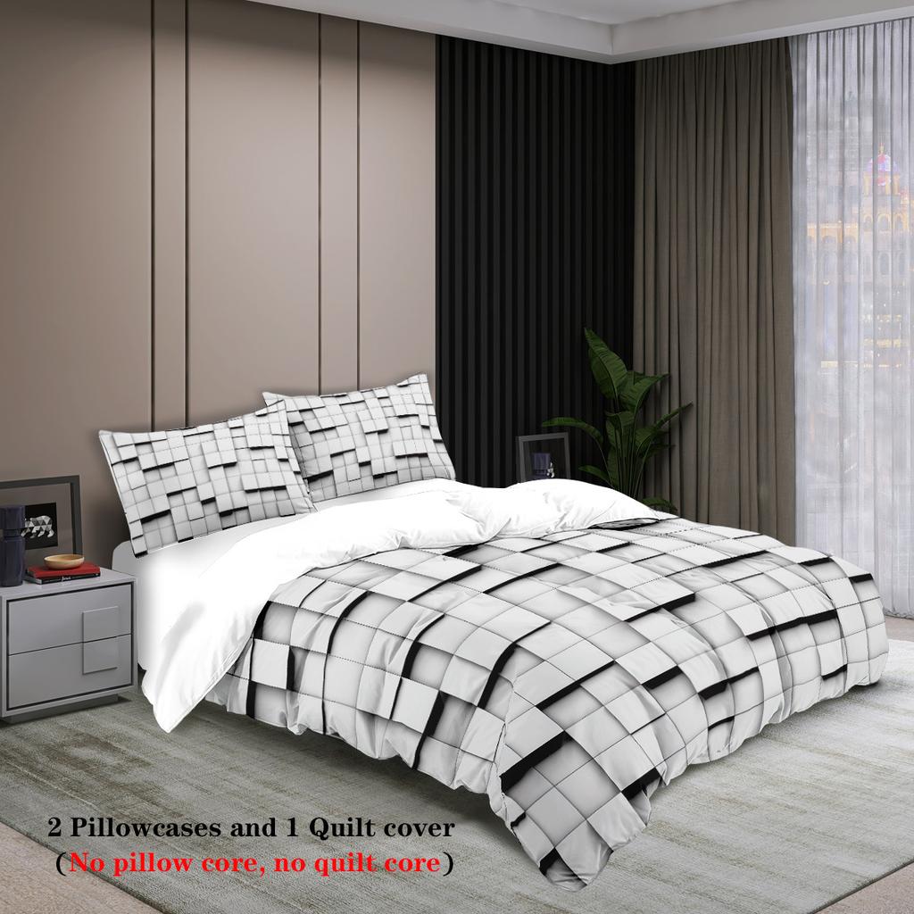 3D Digital Polyester Three-Piece Quilt Cover Bedding Quilt Cover Pillowcase