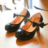 Girls Leather Shoes Autumn Bowtie Sandals New Children Shoes High Heels Princess Sweet Sandals For Girls SZ107