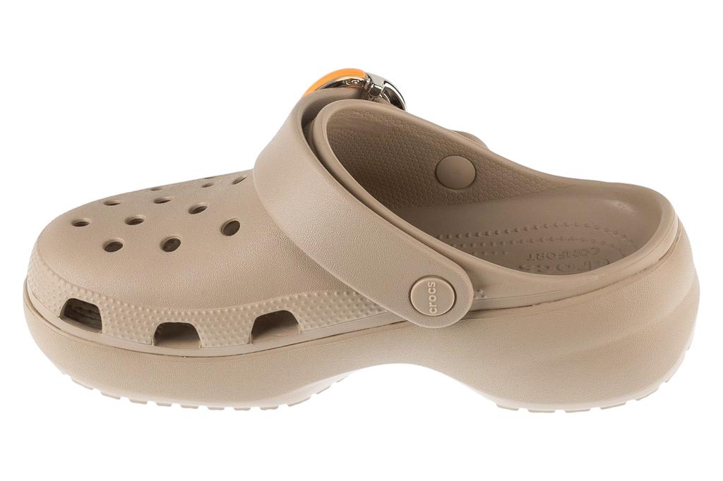 Crocs Classic Platform Dipped Buckle Clog, Womens beige Slides