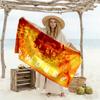 Golden Moment Soccer Beach Towel Soft Durable Quick-Dry Comfortable Lightweight Perfect for Traveling Yoga Camping and Swimming