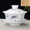 Jingdezhen Ceramic Gaiwan Teacup Handmade Tea Tureen Boutique Tea Bowl Chinese Porcelain Teaware Accessories Drinkware