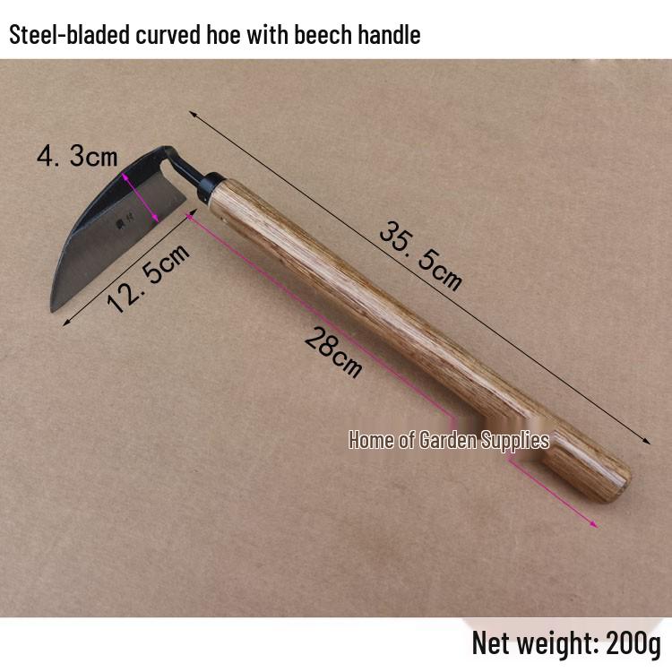 Fine Steel Curved Handle Chive & Grass Cutting Sickle - Outdoor Weeding & Garden Hoe Tool No Information