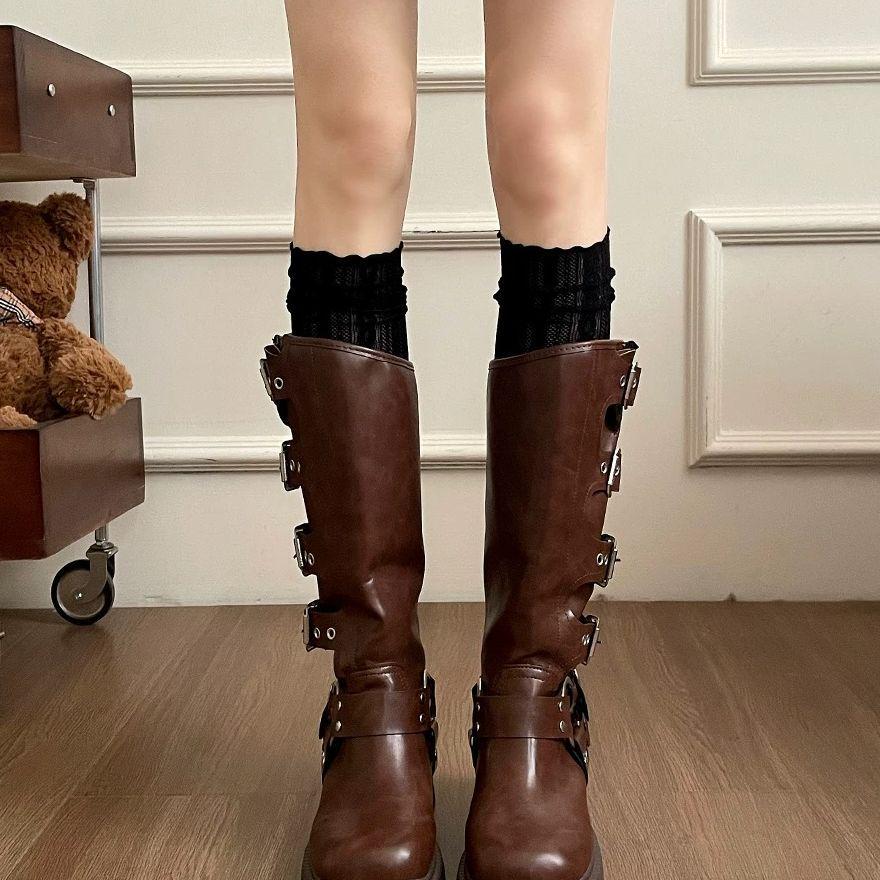 Women's White Lace Stacked Leg Warmers for Layering with Long Boots