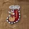Hand Painted Gift Tag Pendant Rustic Christmas Hanging Charm Cute Christmas Tree Decor  Festival