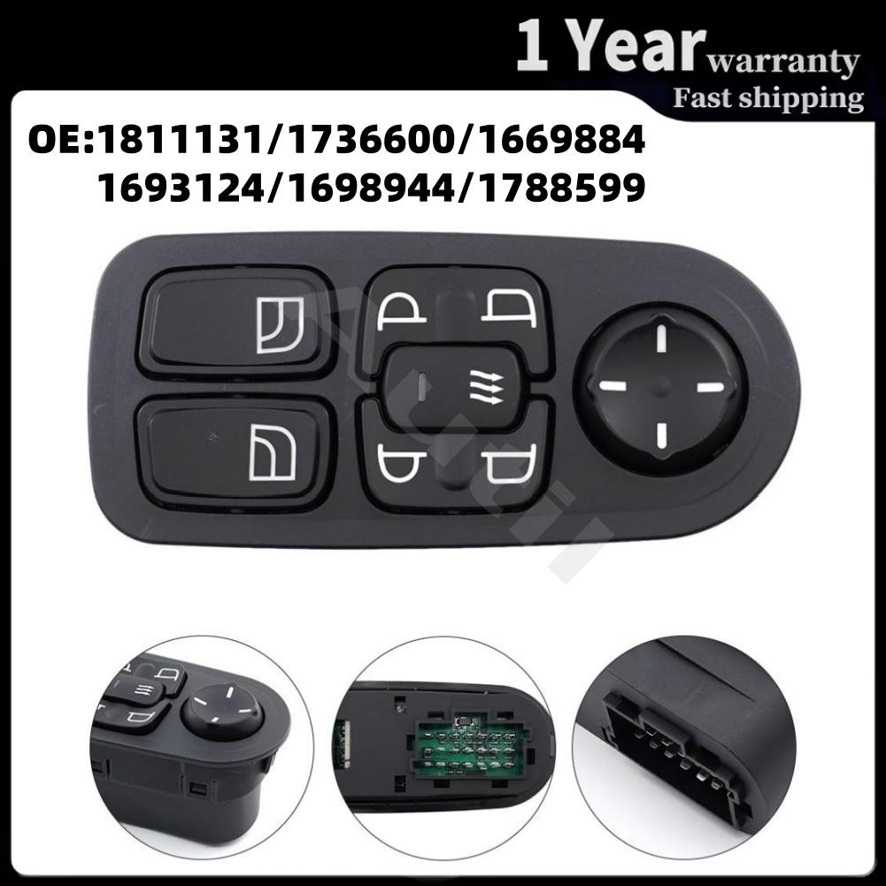 1811131 Truck Master Power Window Switch for DAF XF X105 Truck CF65 CF75 CF85 XF95 1736600 1669884 Replacement Car Accessories