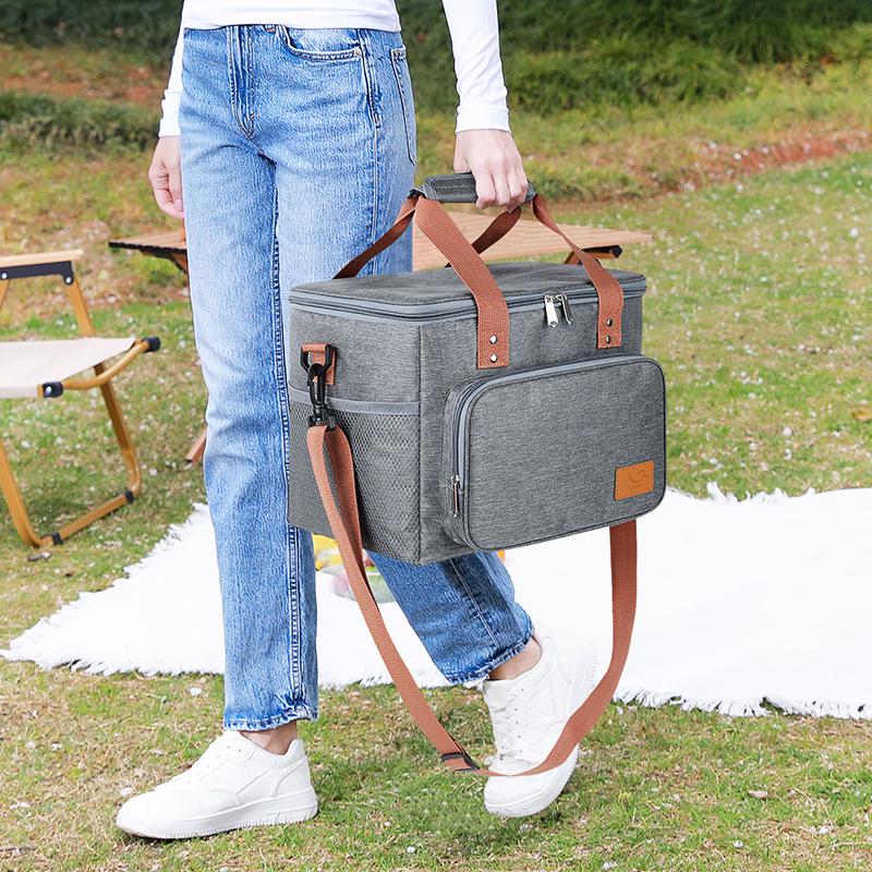 Cross-border Insulated Lunch Bag: Thick Oxford Cloth with Aluminum Foil, Large Capacity for Picnics and Fresh-keeping