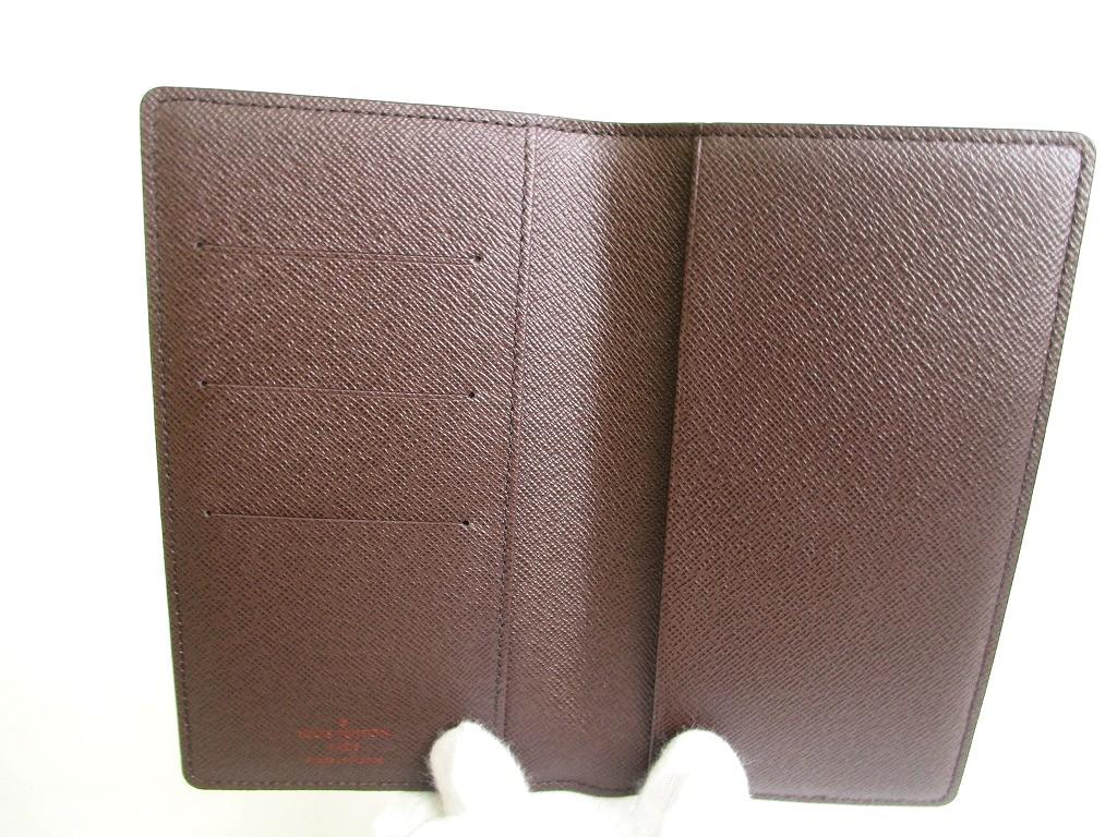 Authentic LOUIS VUITTON Damier Brown Leather Card Holder Notebook Cover #a903  Refurbished