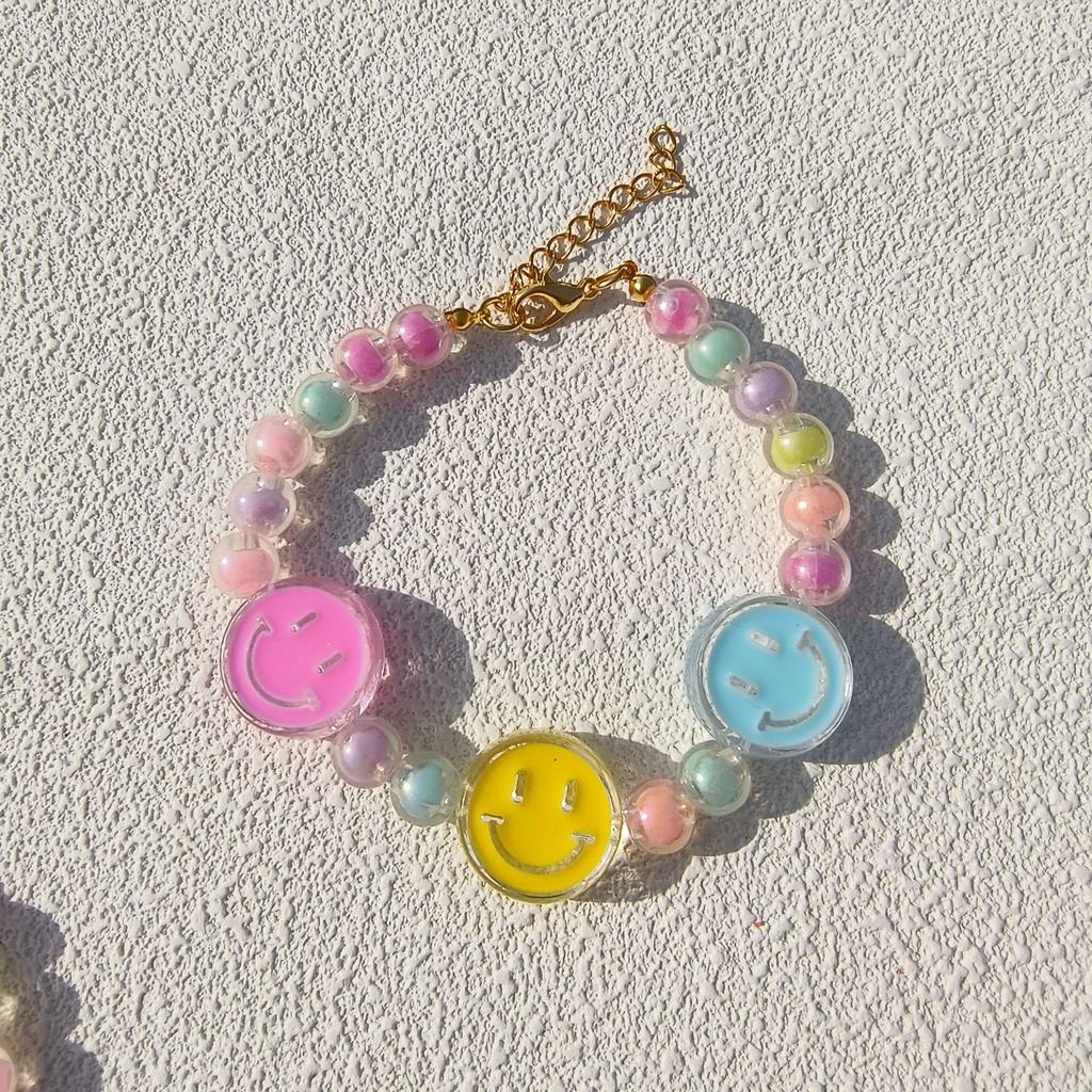 Pet necklace Colorful mixed-color flower pendant Beaded cat cat dog collar collar European and American sweet princess