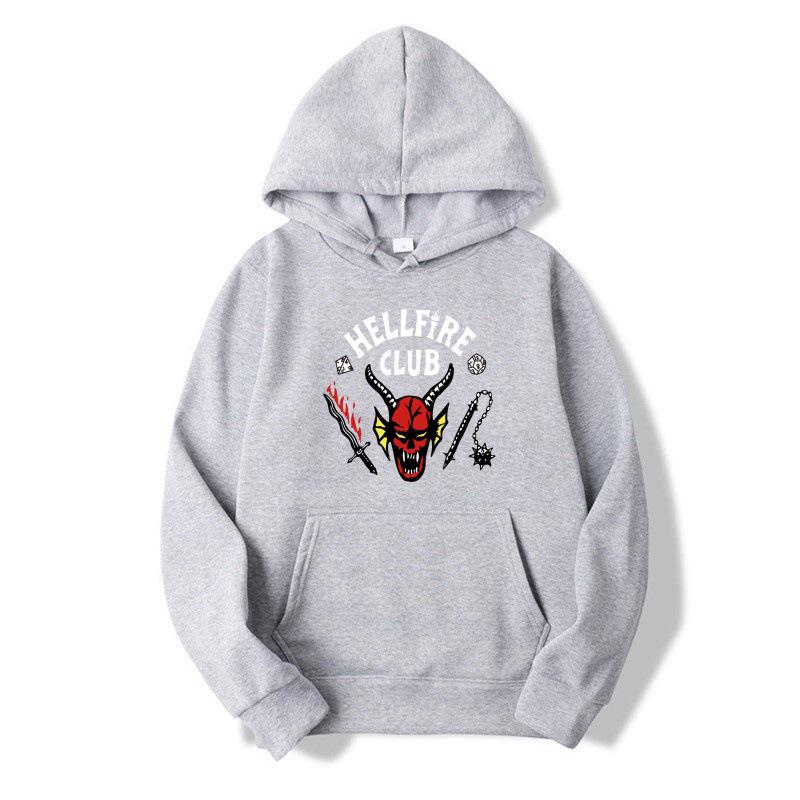 2025 Kids' Stranger Things Hellfire Club Fleece Hoodie for Autumn/Winter