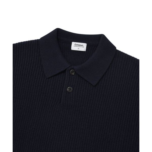 Covernat Solid Color Pullover Collar Drop Shoulder Sweater Unisex sweater CO2303KT16NA