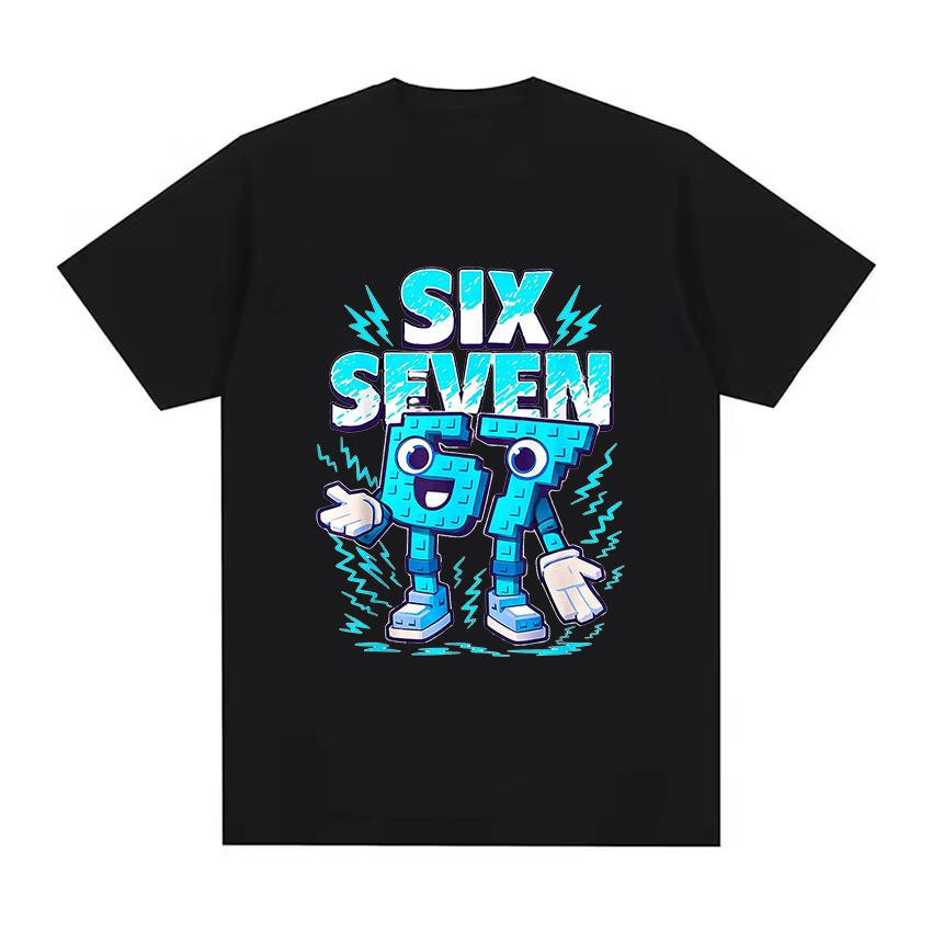 67 Six Seven Graphic for Children Steal A BrainRot Shirt Number 67 Meme for Boys T-Shirt Summer Casual Short Sleeve Kids Tees