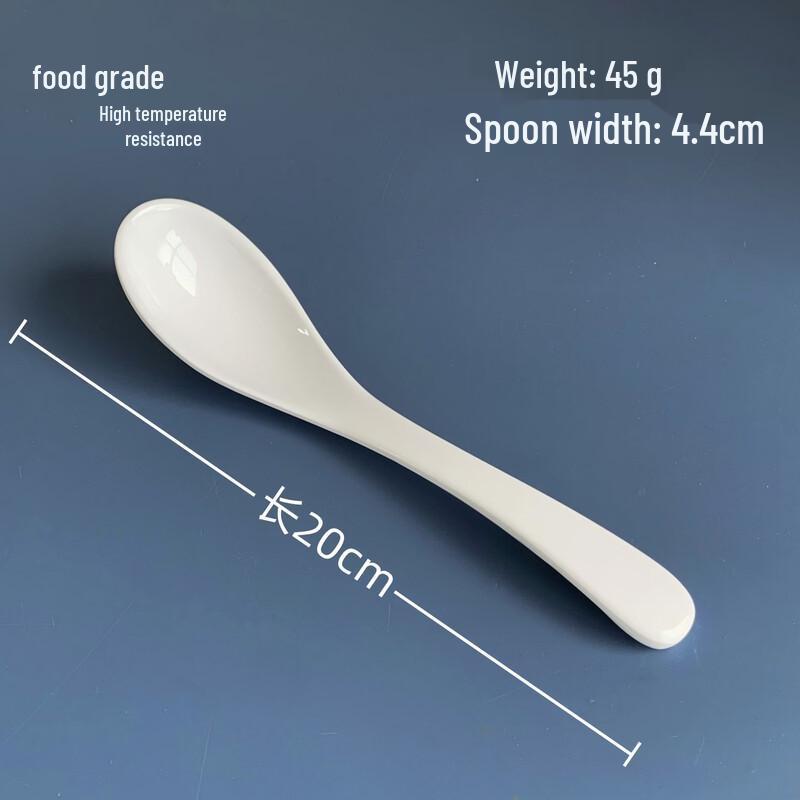 777 White Melamine Soup Spoons (20-Pack) 20cm