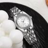 Fashionable and Elegant Round Small Dial with Steel Band Women's Quartz Watch for Christmas and Halloween Gifts