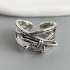 925 Sterling Silver Rings for Women Couple Minimalist Handmade Simple Retro Flower Heart Ring Fine Jewelry Gift Prevent Allergy
