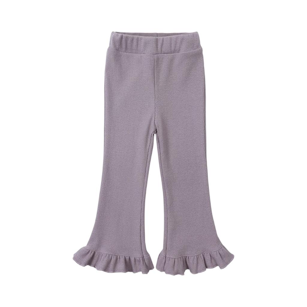 Mädchen Rippleggings - Dehnbare Baumwoll Schlaghosen