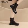 Women's Pointed Toe Mid-Heel Short Martin Boots