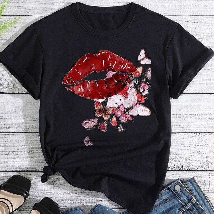 

New Fashion Women T Shirt Butterfly And Star Printed Tops Female Ladies Summer Spring Tee Shirts Short Sleeve T-Shirt Streetwear S білий