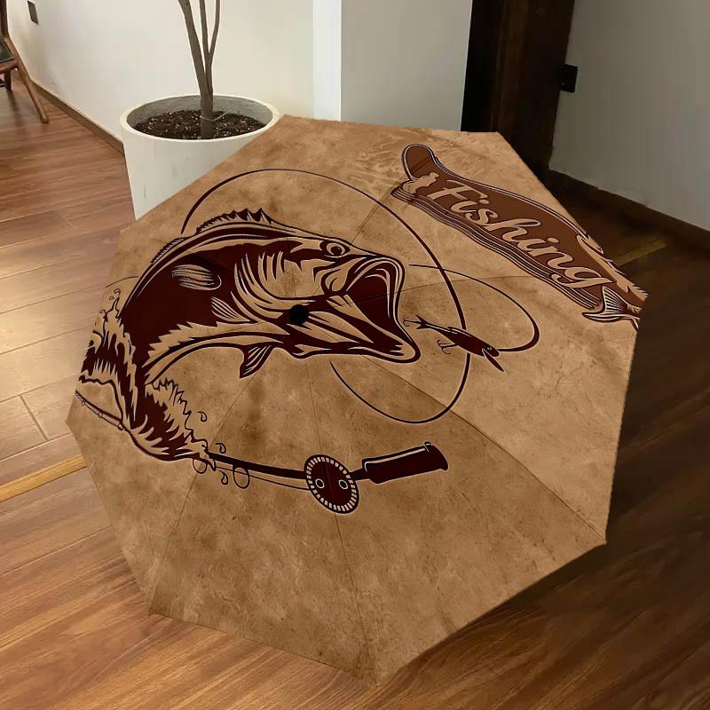 1PC Fishing Umbrella-8-Rib Reinforced, Automatic Open, Lightweight & Durable, Fashion Accessory for Outdoor, H0319