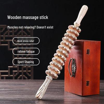Houten massageroller voor het hele lichaam, geschikt voor yoga en fitness.
