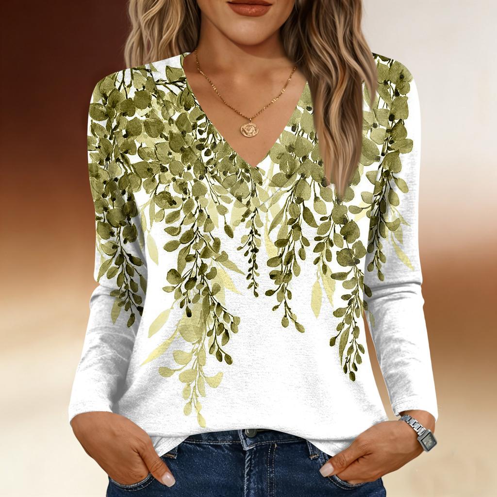 Košile s dlouhým rukávem pro ženy Roztomilý potisk Grafika Trička Halenky Běžné Velikosti Zásadní topy Pulovr