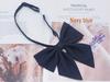 Matte Red Feather Bow Tie Brooch for Women - Plus Size Korean Academy Style