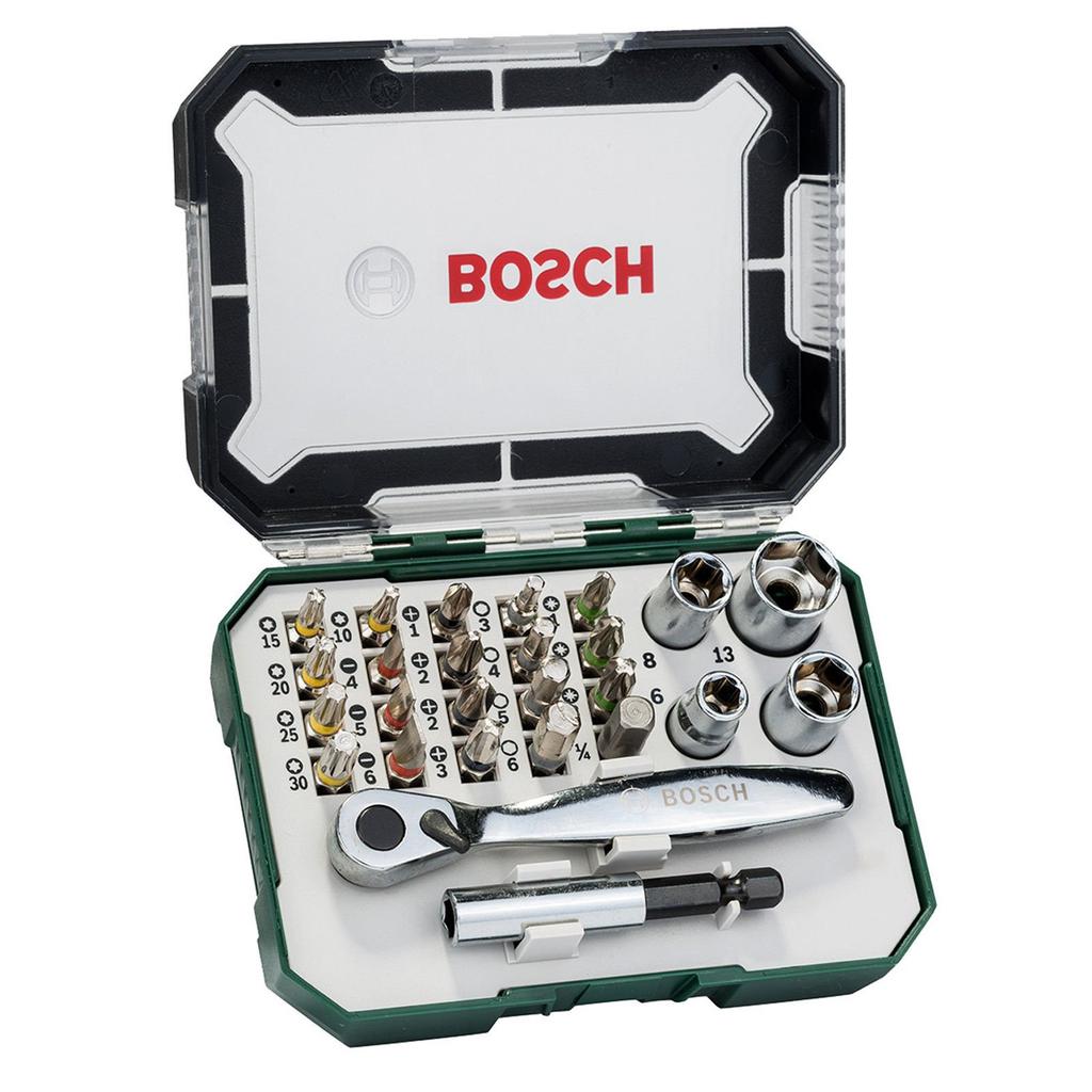 BOSCH 2607017322 Ratchet Screwdriver Bit 26 Pieces (Bosch) Set,