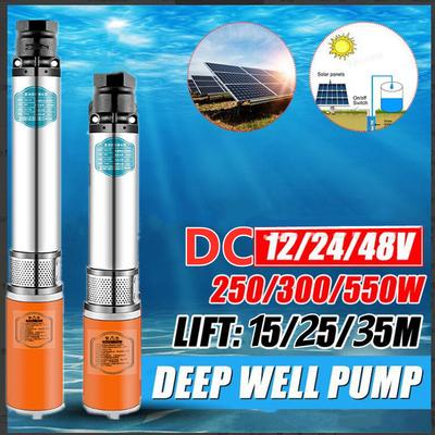 Pompe Solaire DC pour Puits Profond 12v24v48v60v72v Pompe à Eau pour Véhicule Électrique Pompe Submersible pour Arrosage de Légumes