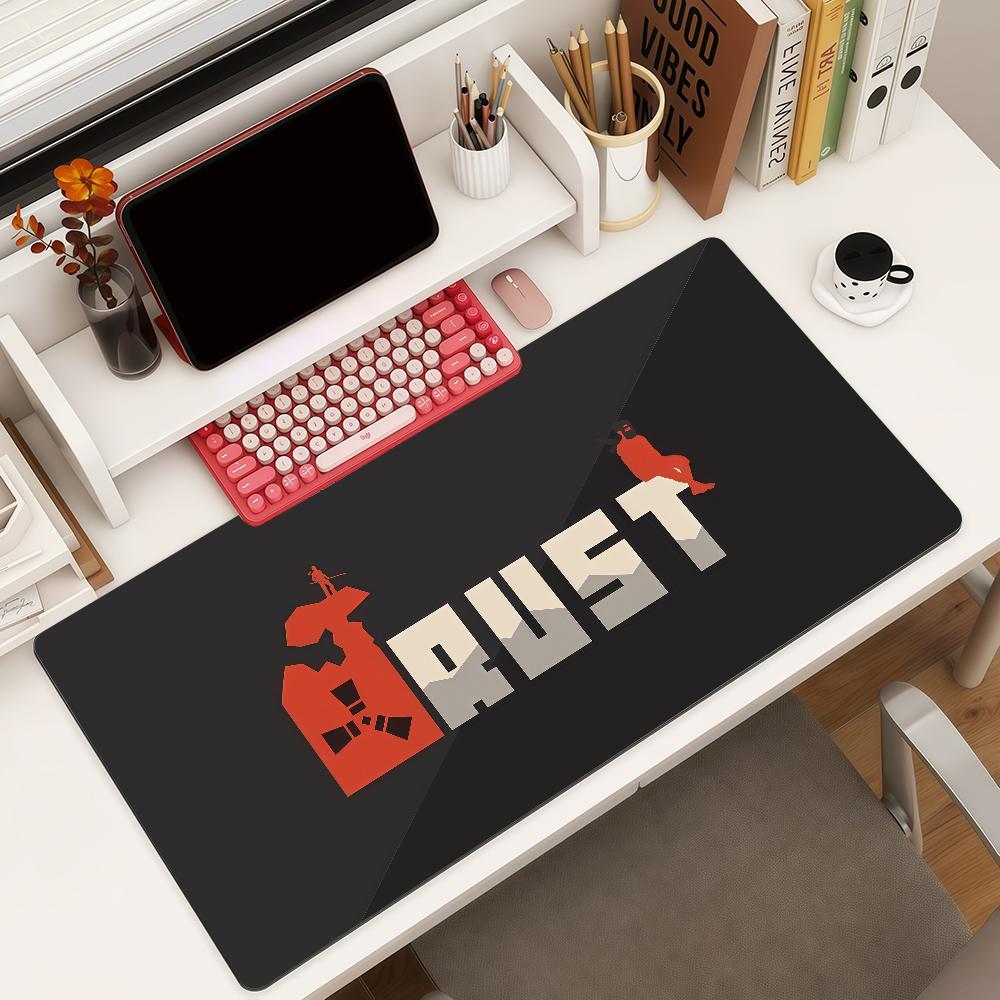 Spiel R-RUST Mauspads Quadratisch Büro Gaming Schreibtischmatte Wasserdicht Rutschfest Gummi Dekorativ 50cmx100cm(19.6x39.4inch)
