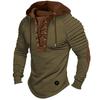 Muscle Men's Clothing. Solid Color Hoodie. New Style Men's T-shirt Top. Pleated Hood. Street Style Long-sleeved T-shirt