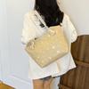 Large Capacity Fashion Korean Version Woven Handbag 2025 Spring New Versatile Ins Shoulder Armpit Bag Tote Bag