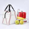 Softball Baseball Lace Lunch Bag Women Reusable Cooler Thermal Insulated Lunch Box for Outdoor Camping Travel Food Bento Box