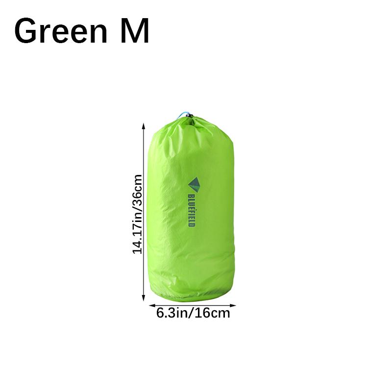 

Cord Bag Waterproof Nylon Drawstring Bag Ultralight Outdoor Storage Sack for Sleeping Bag Equipment S зелёный