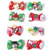Holiday Hand-made Rubber Band Elastic Dogs Cats Christmas Dog Hair Accessories Hair Clips Dog Grooming Bows Dog Hair Bows