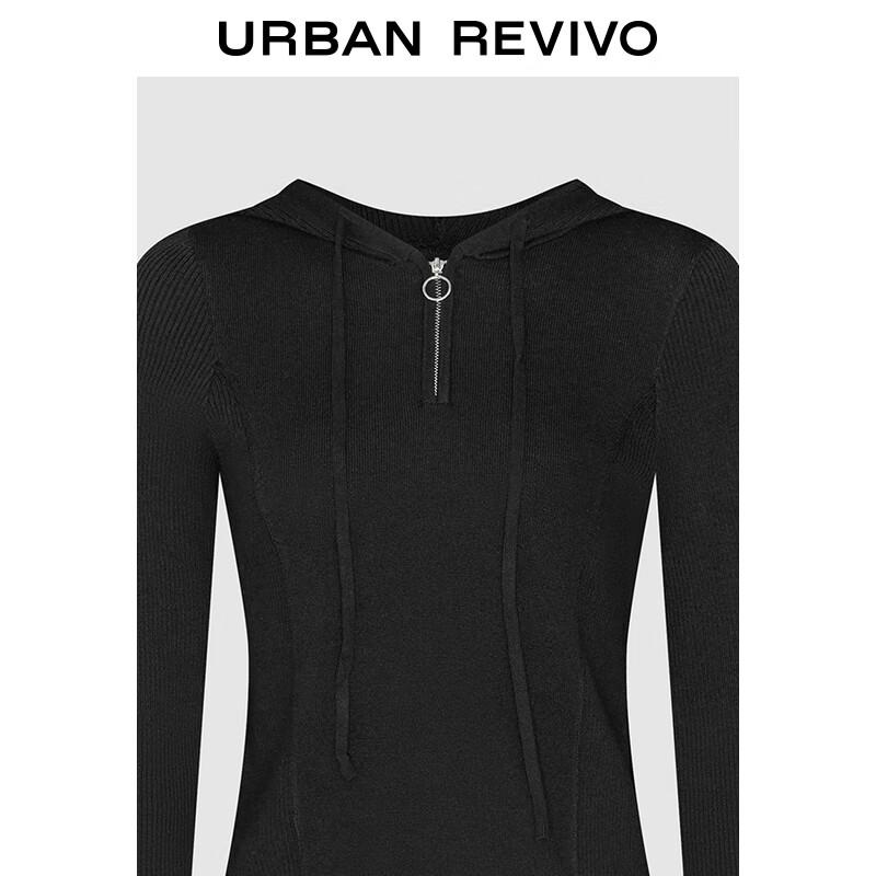 UR Women's Half-Zip Hooded Knit Sweater