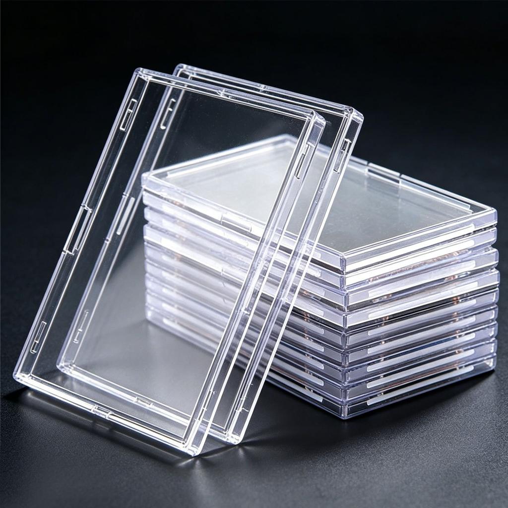 3pcs Clear Hard Acrylic Toploader Card Protectors - Rigid Sleeves for TCG, MtG, Yu-Gi-Oh, Baseball & Sports Cards, ZSY