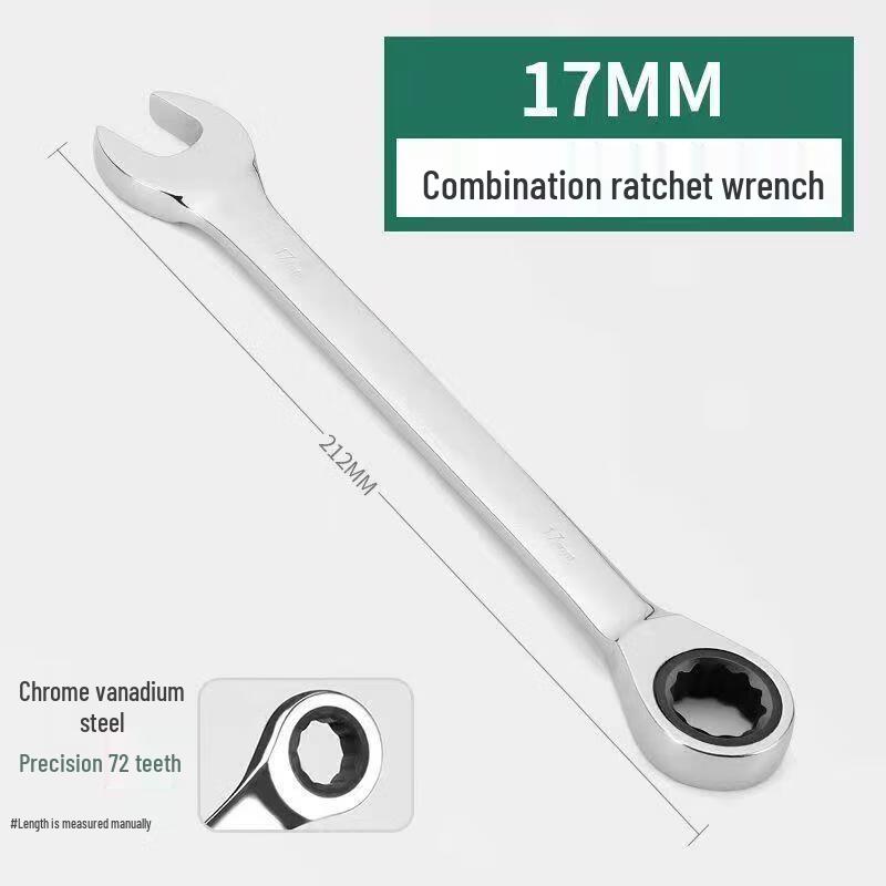 Industrial Grade 72-Tooth Ratchet Wrench