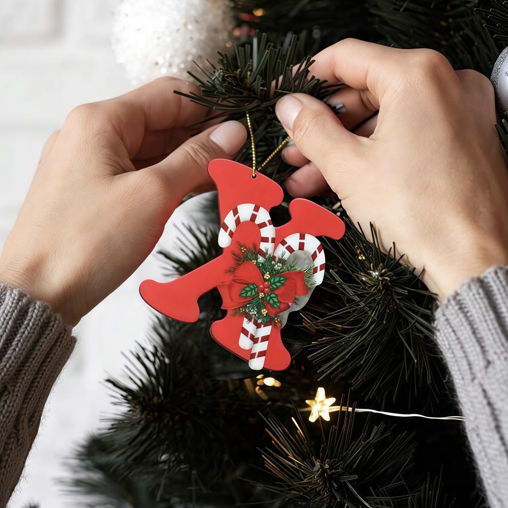 1pc Christmas Pendant Acrylic 26 Letter Pendant Hanging Christmas Tree Ornament Accessories Xmas New Year Decor Ornaments