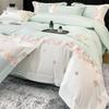 100% Cotton Long-Staple Flannel Embroidery 4-Piece Bedding Set - Mother & Baby Grade, All-Season
