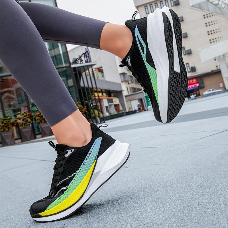 Herren Sports Spezialität Marathon Laufschuhe Carbonplatte Atmungsaktiv Leichtgewicht Damen Bequem Sportlich Rutschfest Dämpfung Stabilität Sneaker